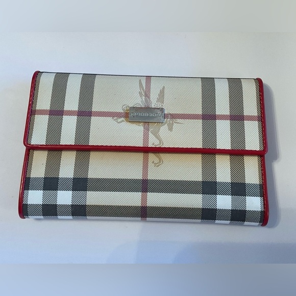 Burberry’s Checkered Clutch - Red and Black - Picture 1 of 11